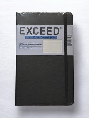 Exceed Black Hard Cover Dotted Notebook Journal